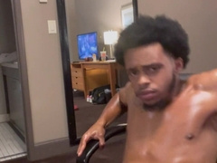 Draped black step sonny having an strong onanism sesh while building keeping is next door