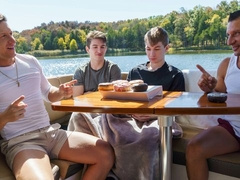 Stepdads Jax Thirio & Dalton Riley Take Turns Pounding Their Twink Stepsons On A Boat