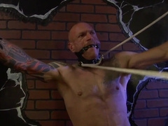 Submissive men endure their master's dirty oral play in a merciless maledom shag