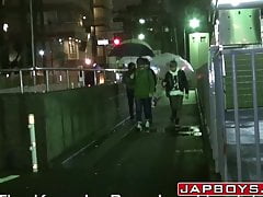 Asian homosexuals at karaoke turn to anal foursome