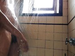 Indian guy bathing and masturbating for you two times in a row