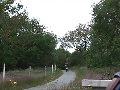 Bike ride in the woods
