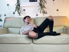 Harry's  cock went deep into Jen and finished on his face