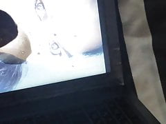 Cum tribute on request hot cum on her sexy face