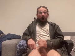 Skinny boy big cock, wooly, penis erection