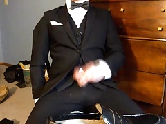 I cum on my dress shoes and trousers