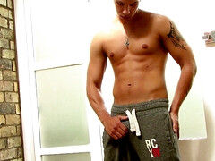 Young and hot blond twink in a first masturb experience with a sex toy