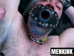 Hot daddy Kristofer Weston gagged his sex dude then NIPPLE  him