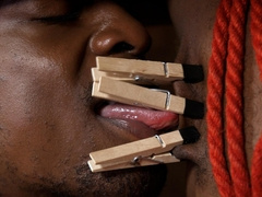 Flaming black bulls play dirty maledom games in bondage kinks