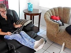 Sir Richard Lennox gets a foot rub from Kaleb Wulf