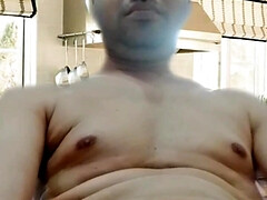 Naked boy in the virtual kitchen in AR Reels.