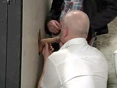 two old studs & a cock at gloryhole
