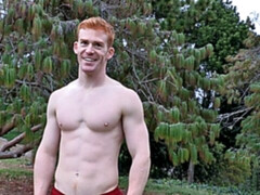 Soccer-playing redheaded hottie Shey blows a huge load