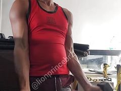 Hard and big muscle in the gym
