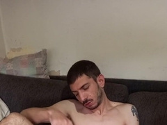 ample Monster Manhood bony man jack off & spunk