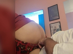 Disabled Guy Polishes Plump Donk on Dad Bone