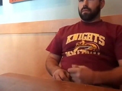 Bearded Bro Public Jerk Off in A Coffee Shop 12