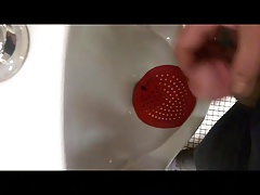 Pizza Boy in the rest room after deliveries