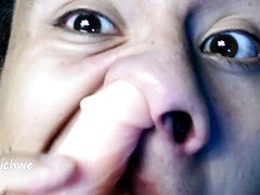 A dildo in the nose