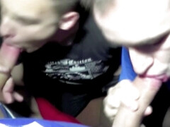 Amator orgy in backorom with french twinks