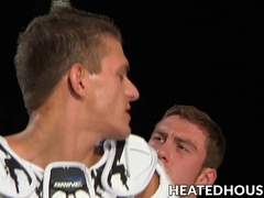 Connor Maguire face fucks Alexander Gustavo before slamming his hole