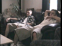 Horny straight men Cory and Paulie are caressing their lollipops