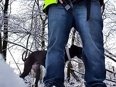 Pissing in the forest