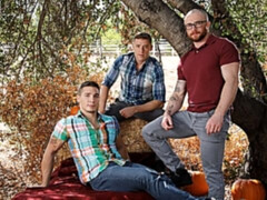 3some ass fucking with Justin Matthews, Spencer Laval, and Markie More