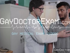 Jock Jordan Pax seduces doctor Dalton Riley during his baseline exam and gets his dic