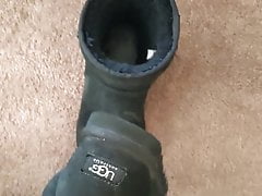 Cum over black uggs