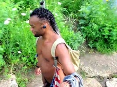Black outdoor solo, black outside, caught