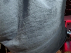 Alpha Jock shoots big fountains while vocally degrading faggots