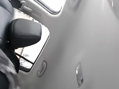 Pervert in car controlled by femdom