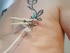 CBT foreskin needles play