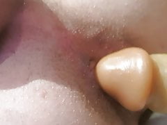 My tight ass close up with dildo