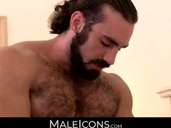 MaleIcons.com - Hairy daddy Billy Santoro's relentless anal pounding of horny Armond Rizzo