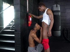 Gym buddies are riding and fucking in doggy style hard