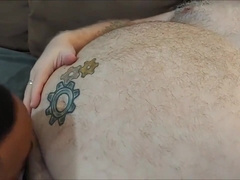 Fatbear forgets to bottom, gets killer blowjob, fucks ass, shoots huge load