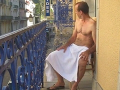 daddy on balcony