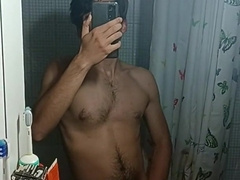 Fran TheTirelessWarrior gets off with a muscle man in a steamy bathroom