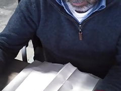 uncut grandpa with fat cock cums
