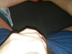 I cum on my hairy body after jerking my cock for a long time