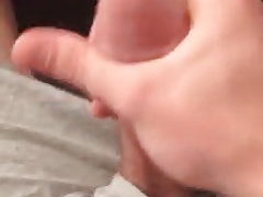 Solo male jerking off with Cumshot pov