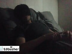 Ed Gusher jacks off and cums on stomach after shower