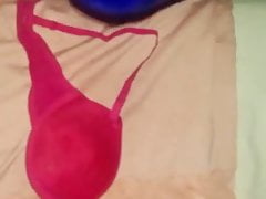 Cum again in pink bra cumrag (36 loads)