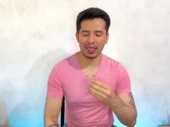 Mature boy in a suit smashes a young guy he found at the bank