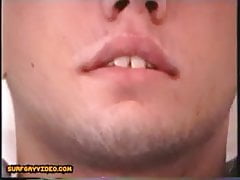 Man helps handsome young military and cumshot