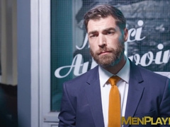 Rough ass rimming and shoving by suited Teddy Torres and Only Matt