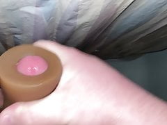 Cum with a toy pussy