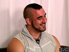 Hairy cock lover Kaleb Diesel smacks his humungous instrument